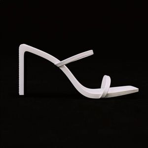 Zara minimalist strappy white leather heels size 8